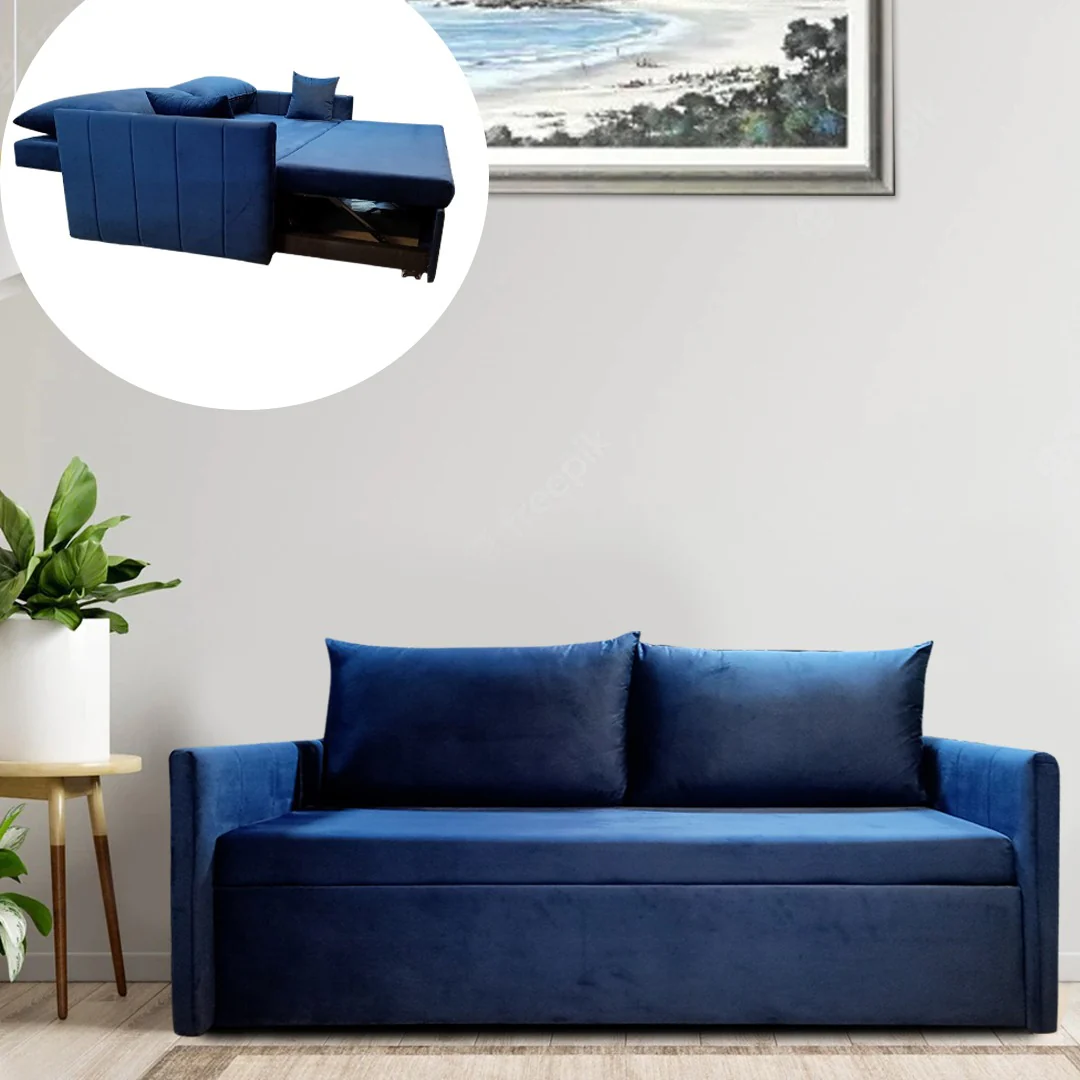 Porto Sofa Cum Bed In Beige Color-1