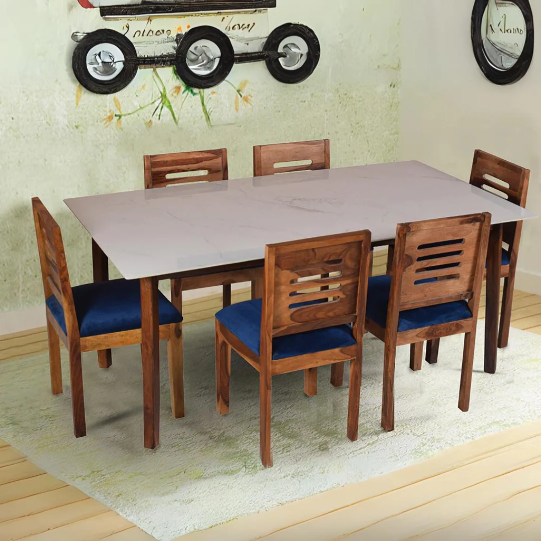Ryan marble dining table 6 seater Set-1